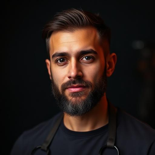 Retrato de Rui Marques, proprietário de barbearia em Porto